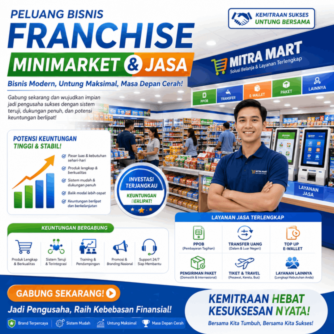 Investasi Franchise Minimarket & Layanan Jasa